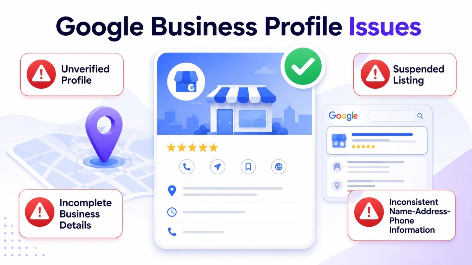 why my business is not showing in google