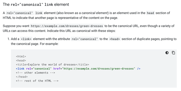 canonical tags