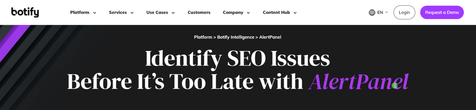 botify :alert panel