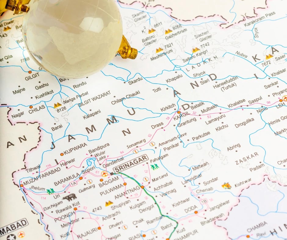 jammu kashmir map