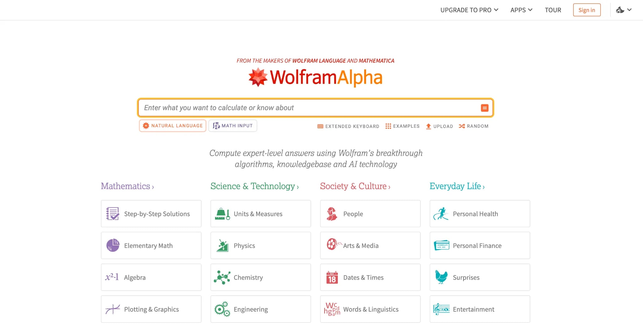 Wolfram Alpha – Computational Deep Search