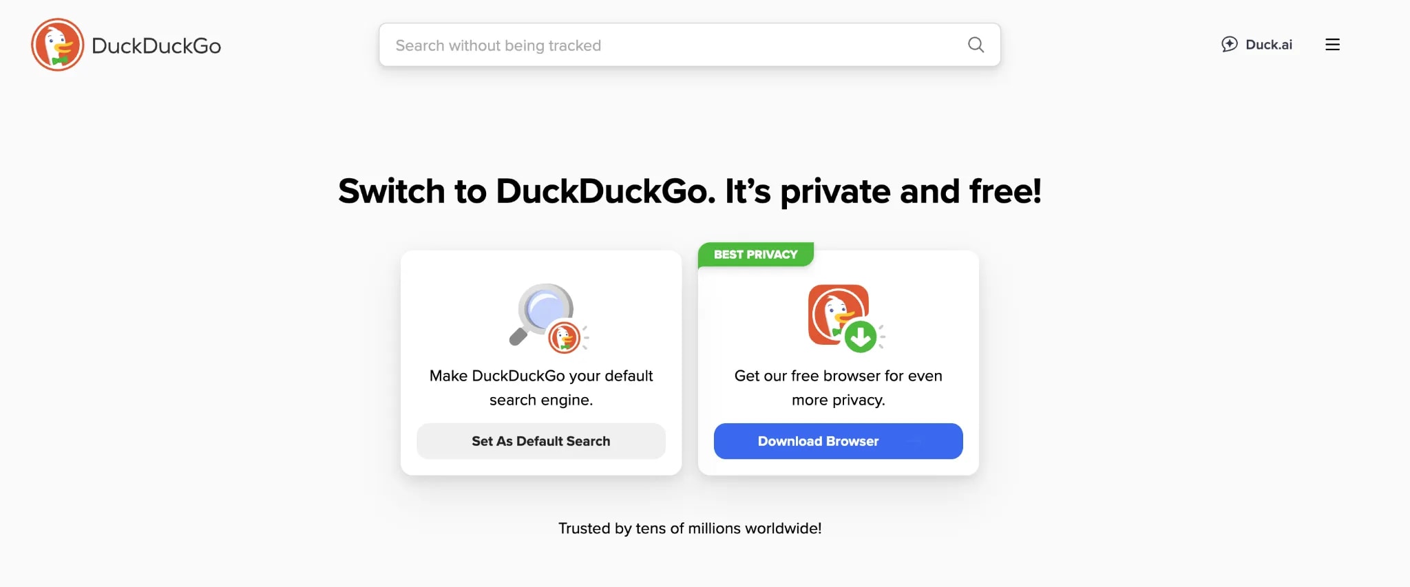 DuckDuckGo – Privacy-Focused Search