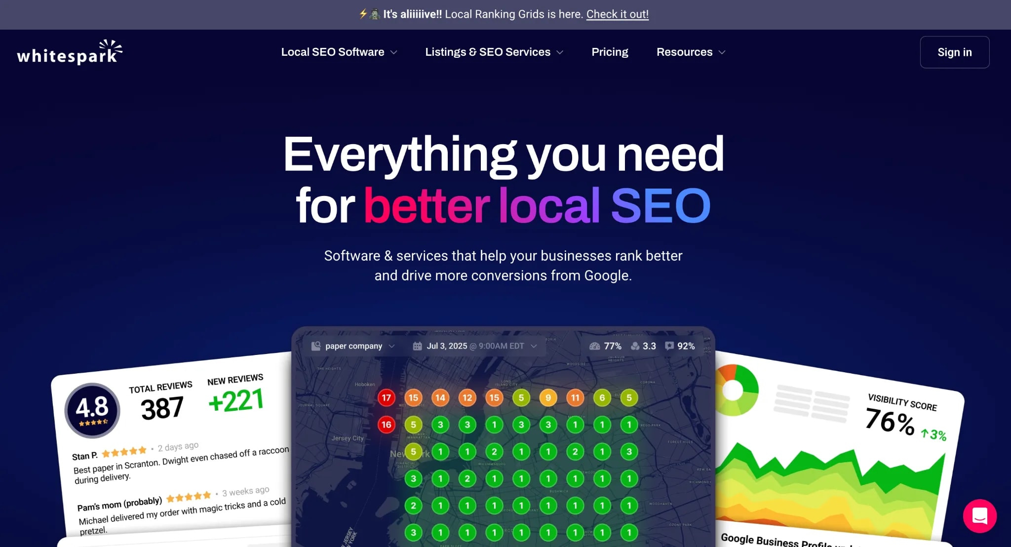 Whitespark (Best for Local SEO & Citation Services)