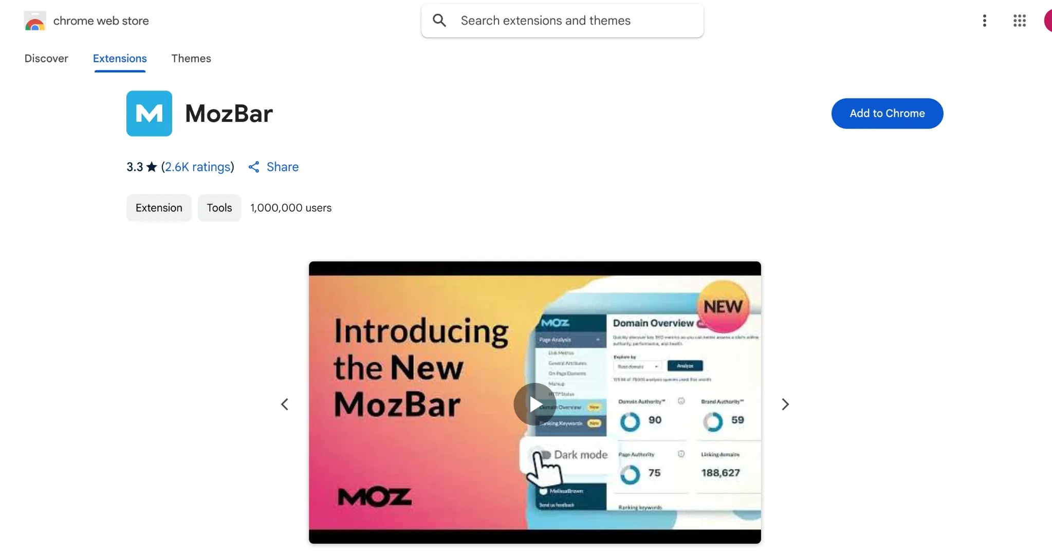 1. MozBar (by Moz)