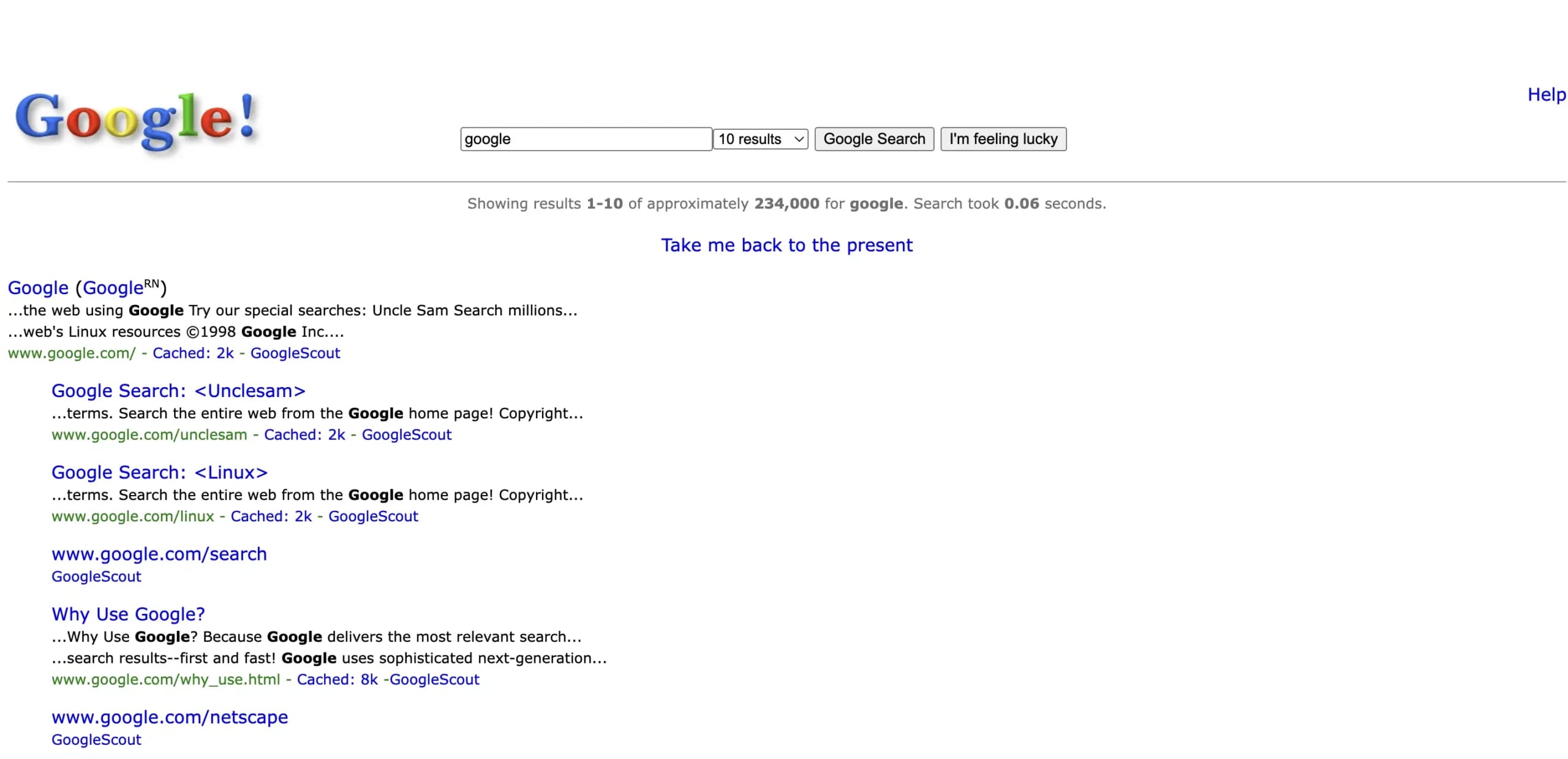  Google  in 1998