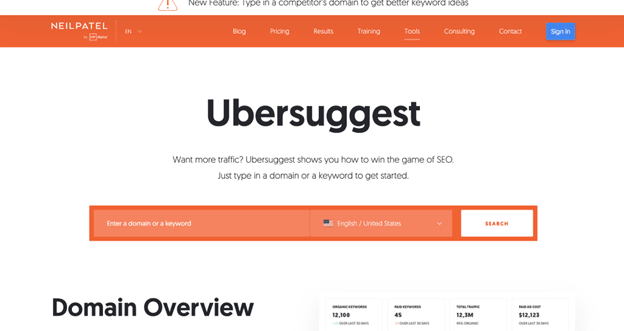 Ubersuggest