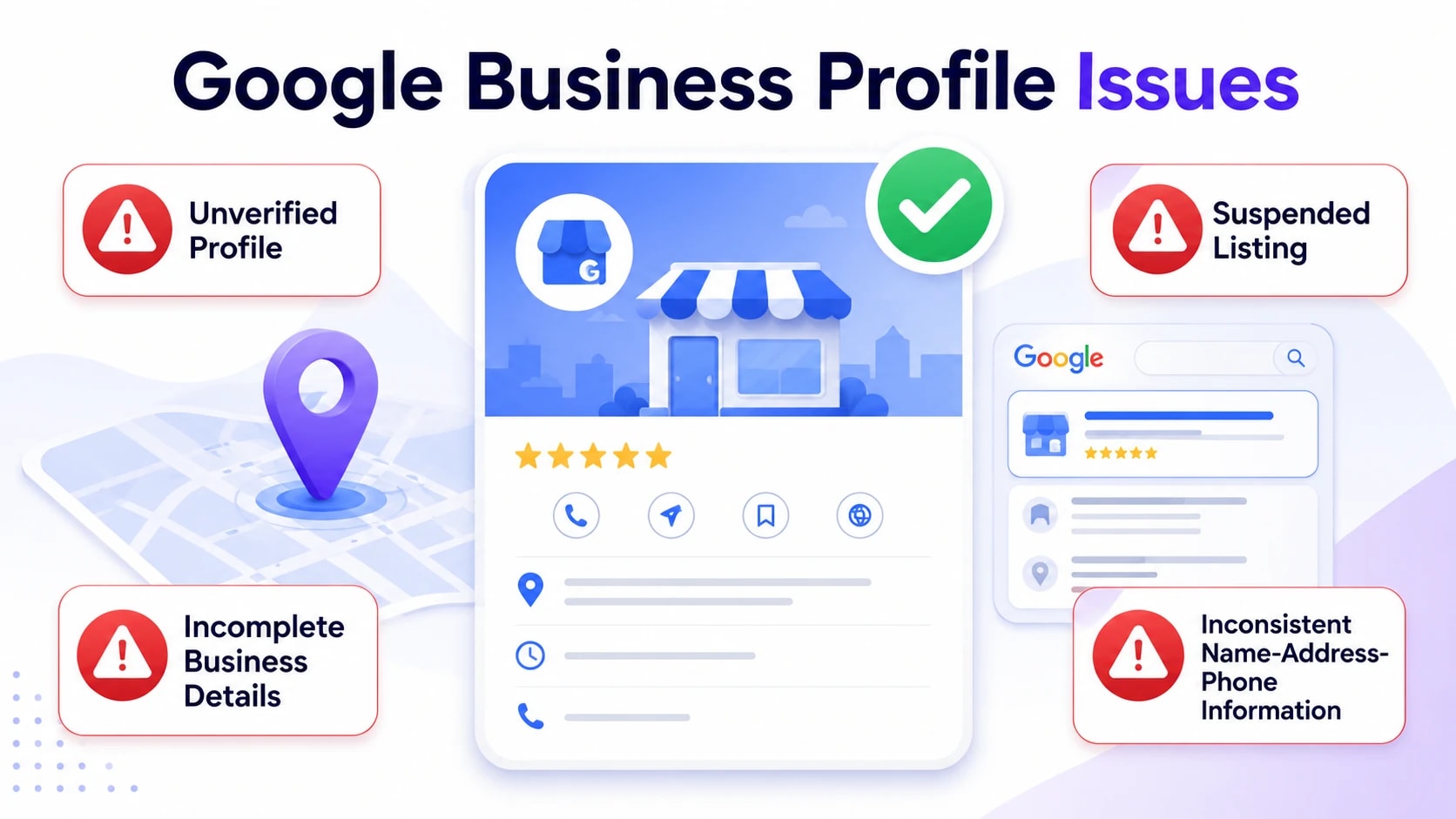 why my business is not showing in google