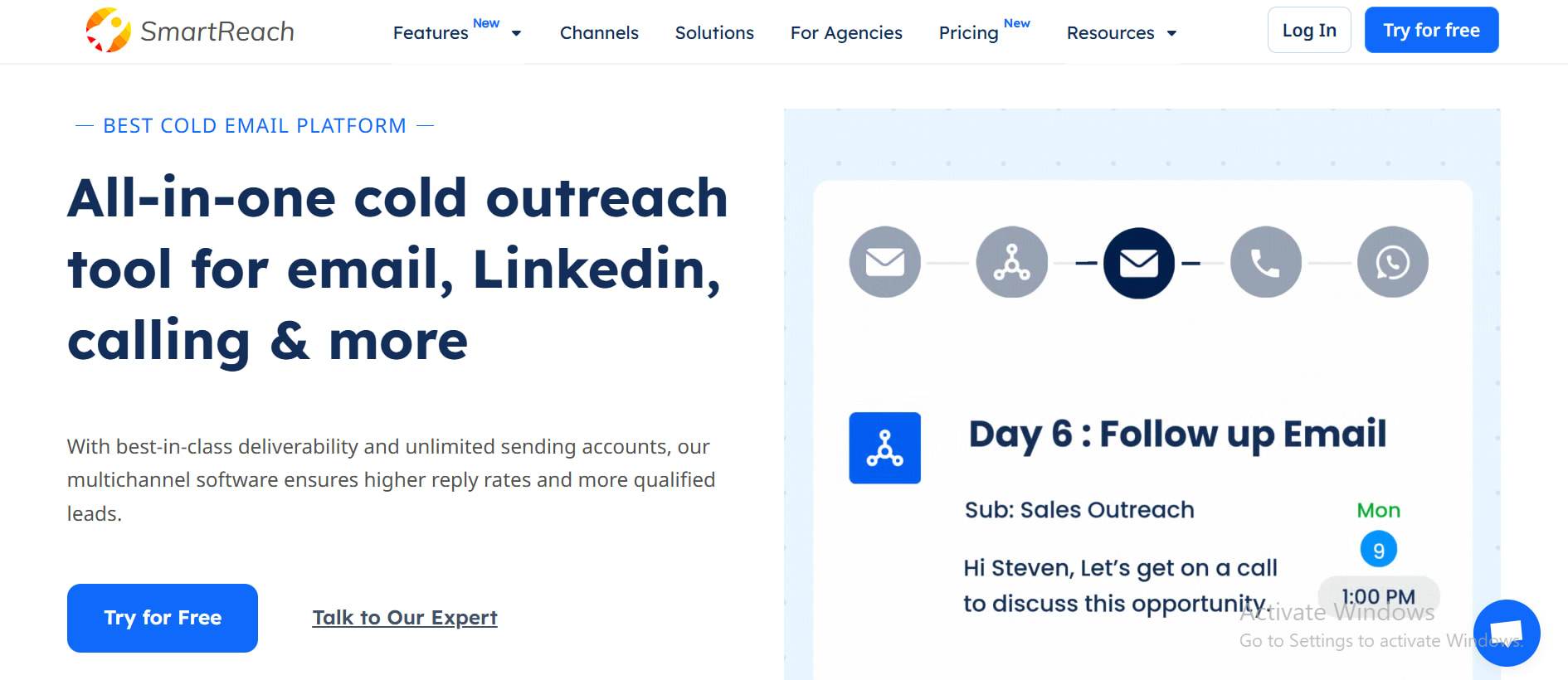 smartreach homepage