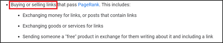 Buying backlinks