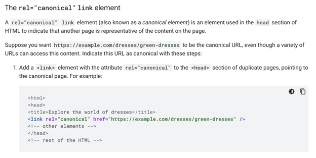 canonical tags