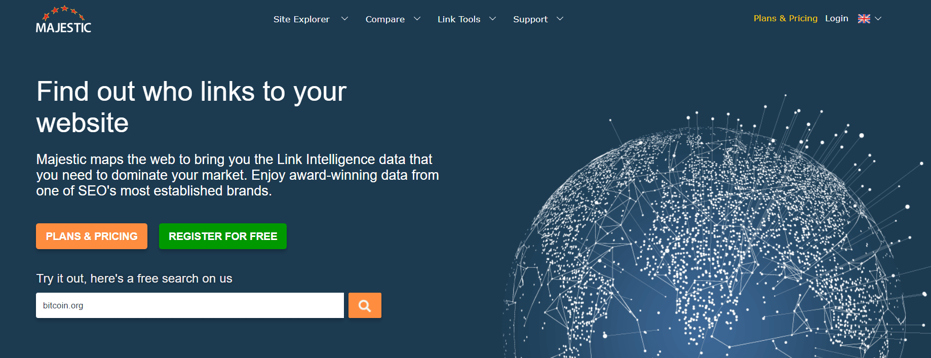 majestic homepage