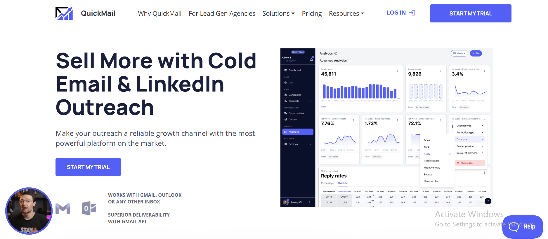 quickmail homepage