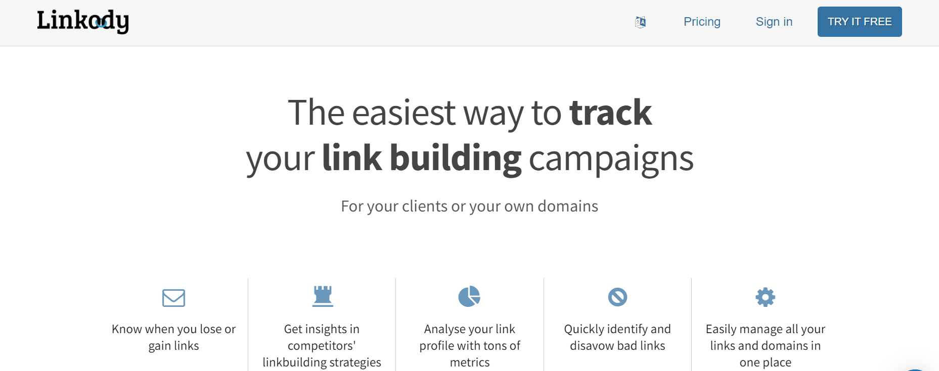 linkody homepage