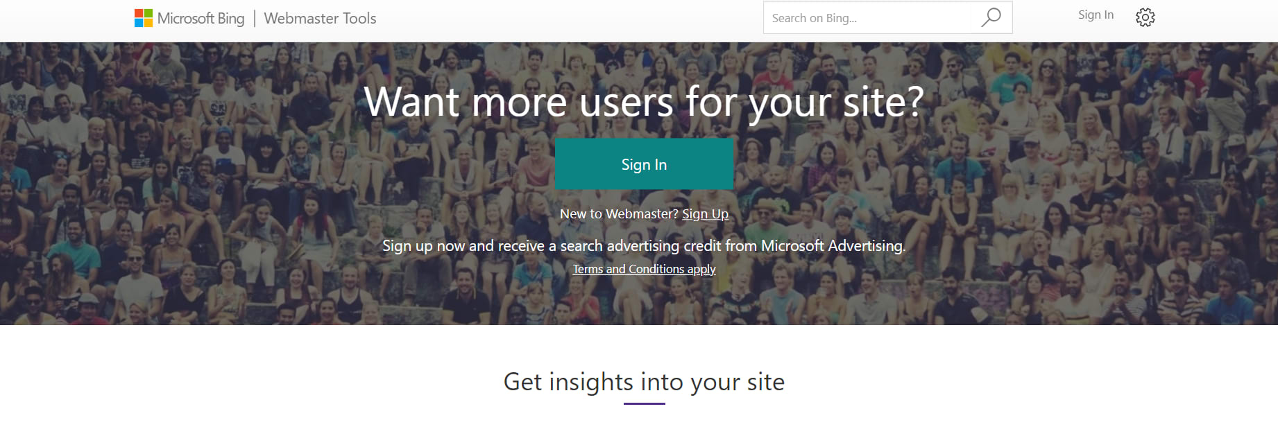 bing webmaster tools