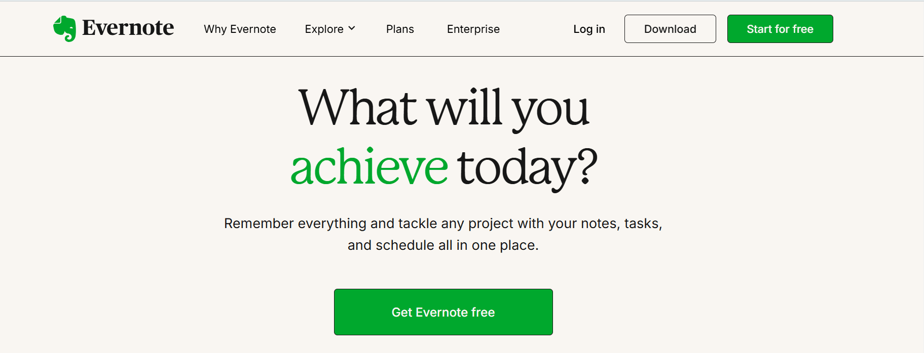 evernote homepage