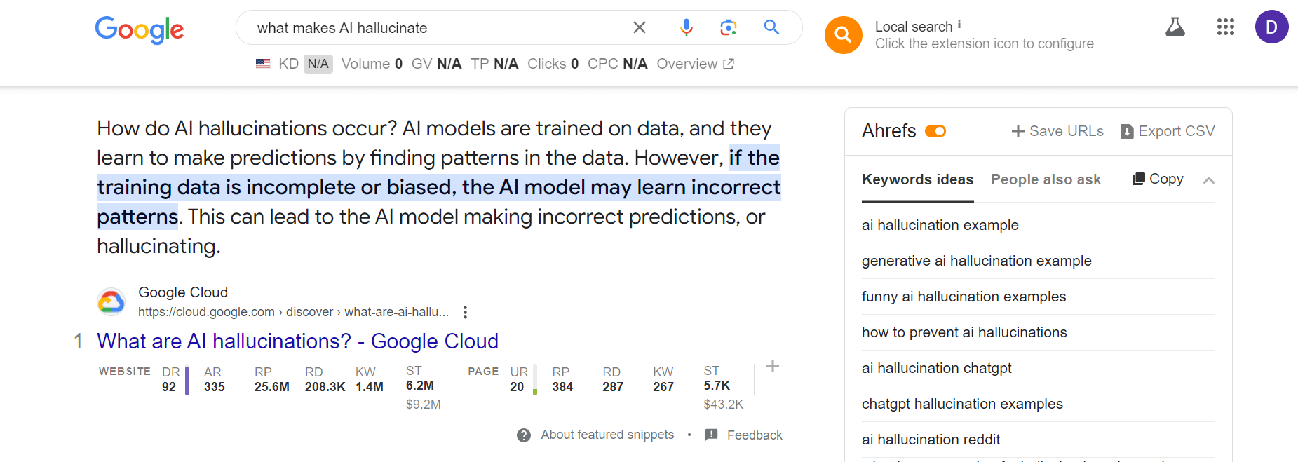 featured snippets