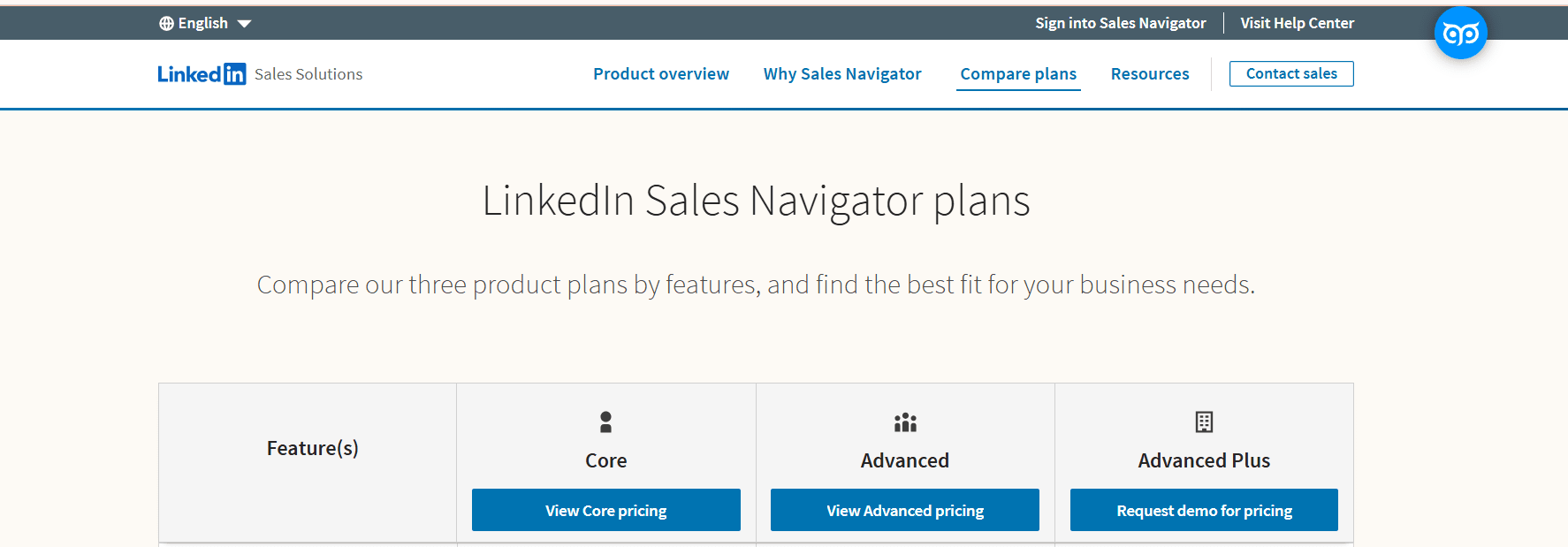 linkedin sales navigator plans