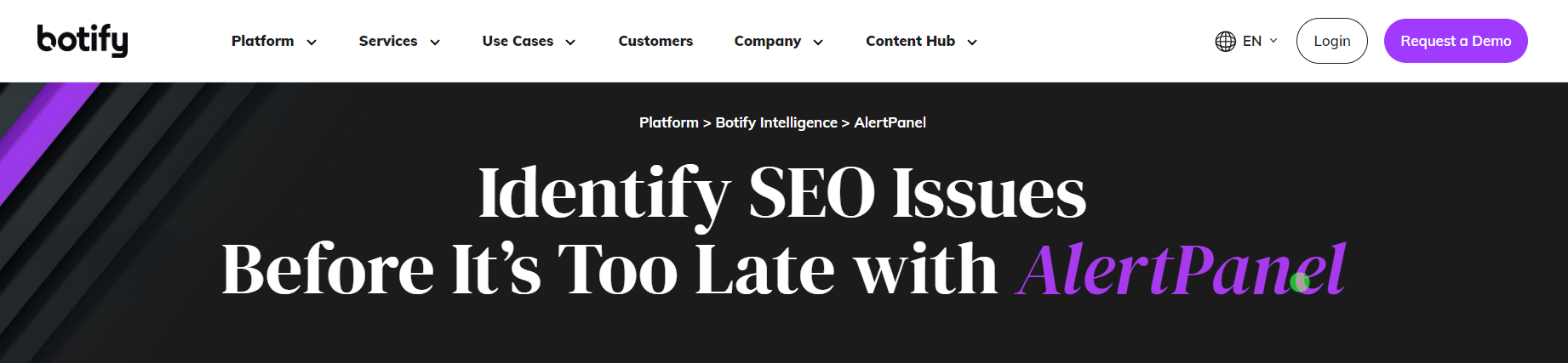 botify :alert panel