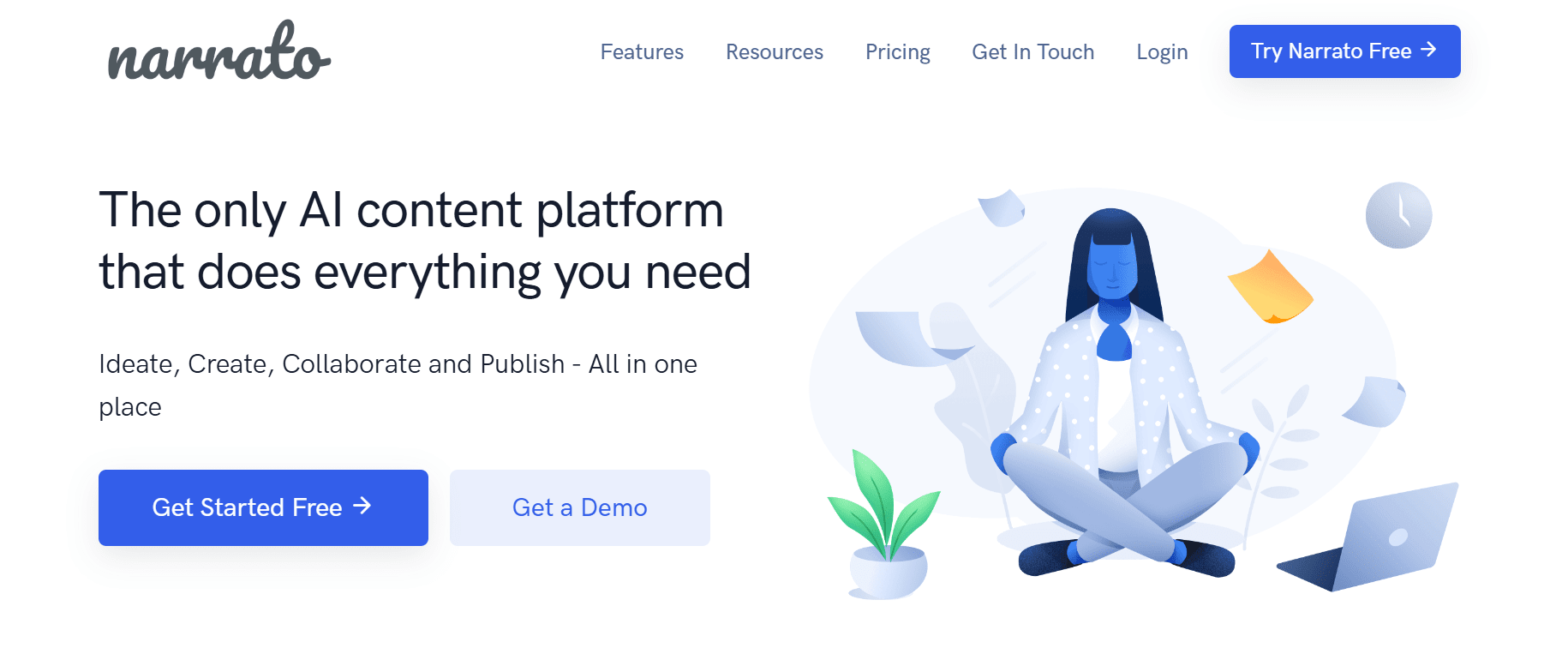 narrato homepage