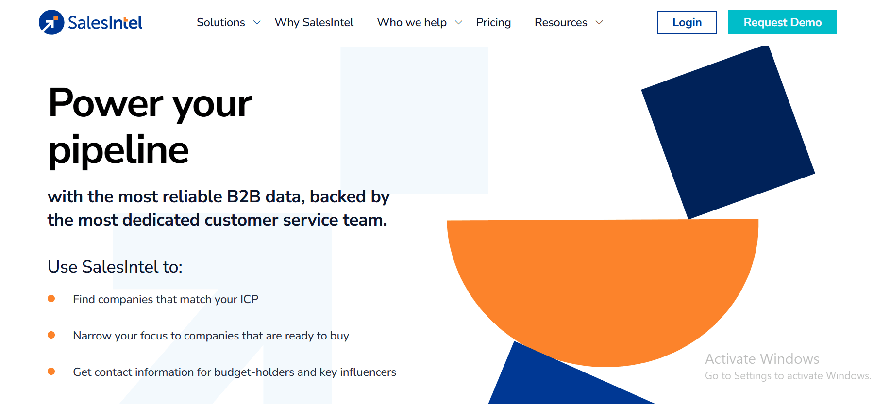 salesintel homepage