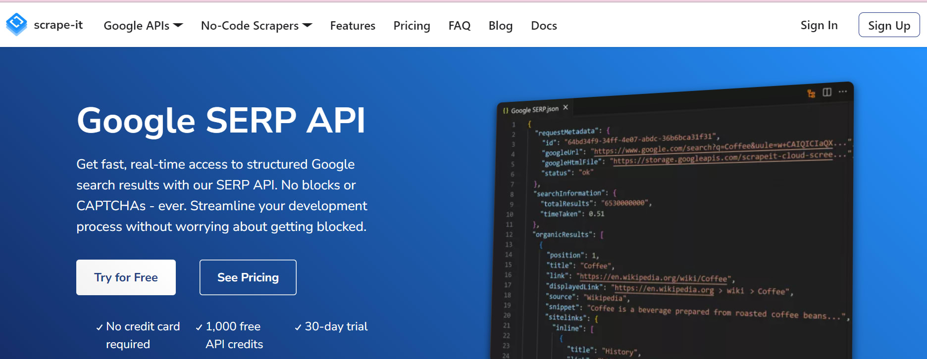 SCRAPE-IT.CLOUD’S SERP API