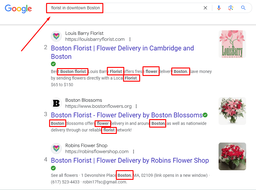Equally important is optimizing your website’s title tags, meta descriptions, and headers with these local keywords.