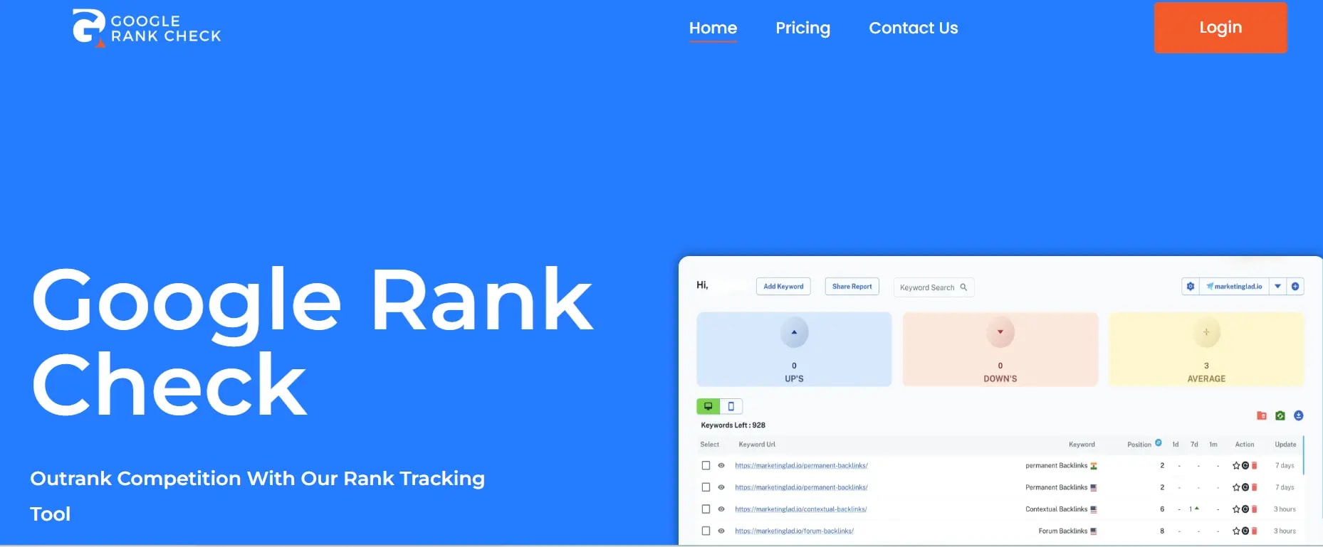 google rank check