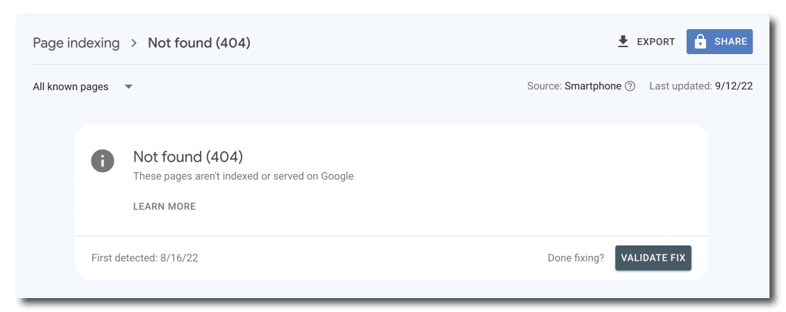 Google search console issues