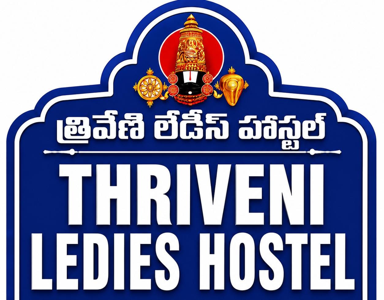 Comfortable and clean room at Thriveni Ladies Hostel Tirupati