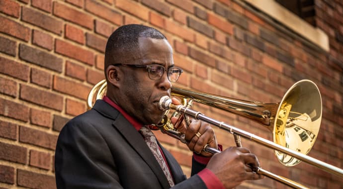 Artwork for Beethoven's Eighth & Simon's Trombone Concerto
