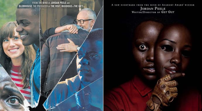 Artwork for Jordan Peele's Get Out and Us