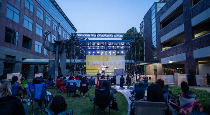Artwork for U-M Wolverine Outdoor Stage