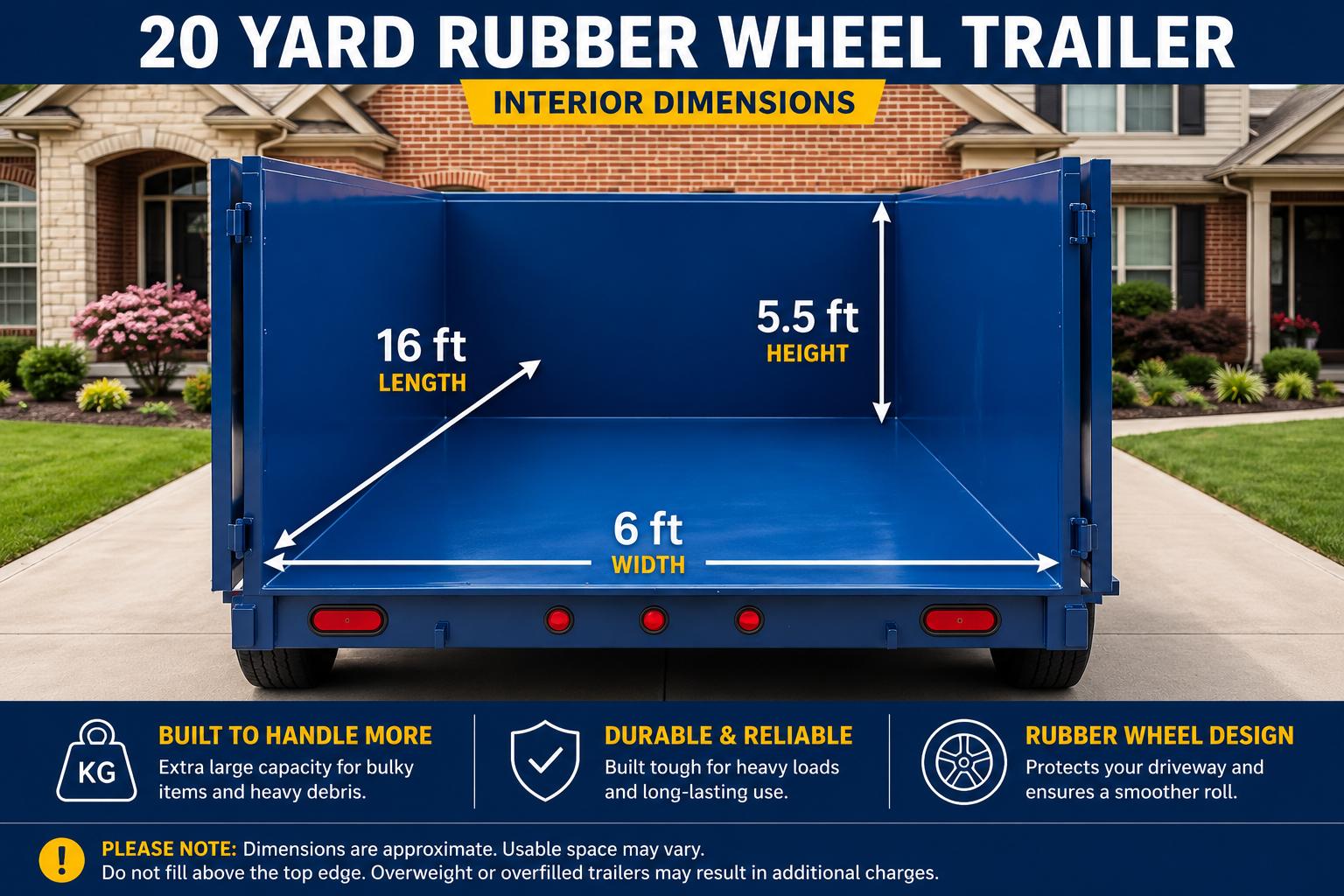 20 Yard Rubber-wheeled Dumpster 2