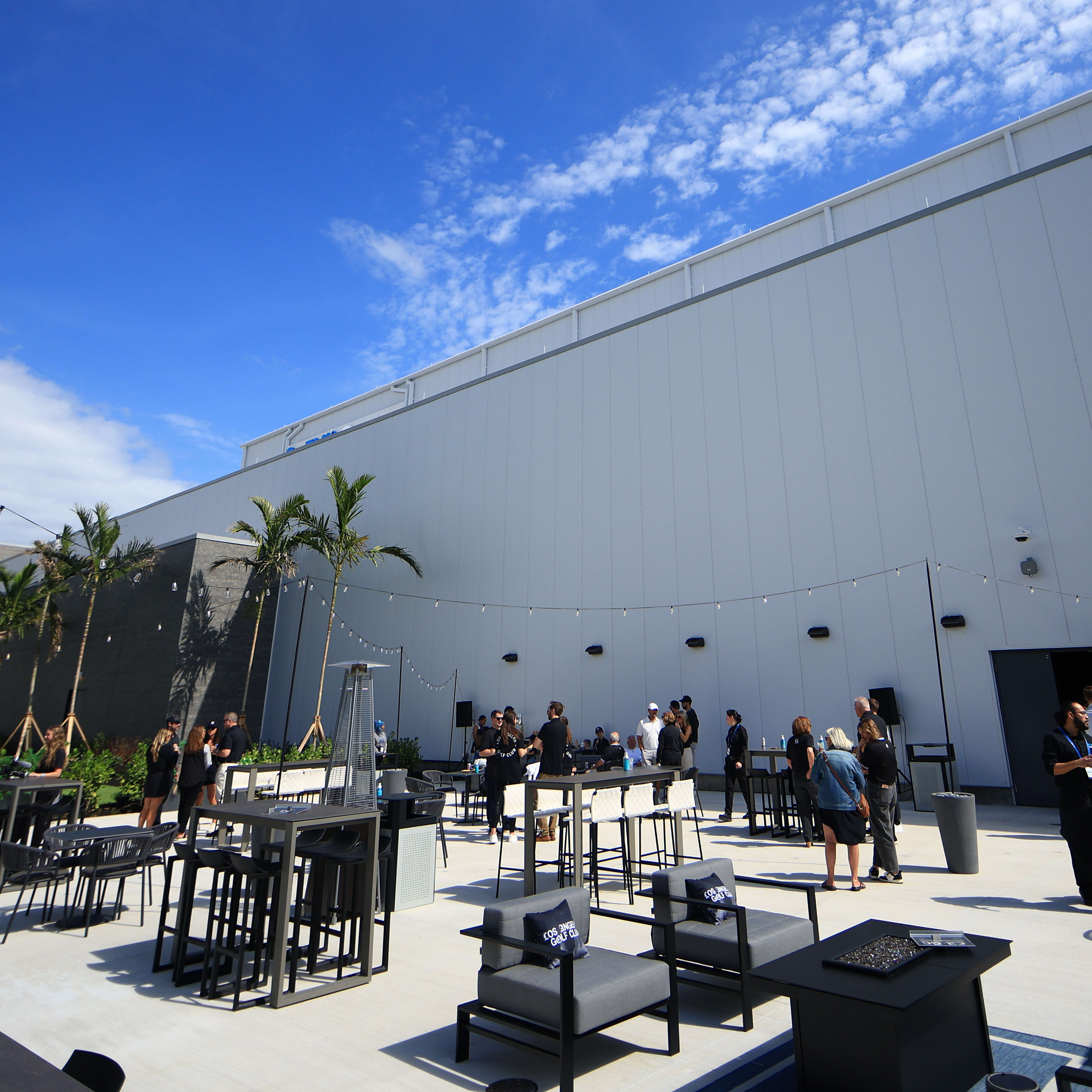 PALM BEACH GARDENS, FLORIDA - FEBRUARY 17: The Patio Corridor before a TGL presented by SoFi match between Atlanta Drive GC and Los Angeles Golf Club at SoFi Center on February 17, 2025 in Palm Beach Gardens, Florida. (Photo by Mike Ehrmann/TGL/TGL Golf via Getty Images)
