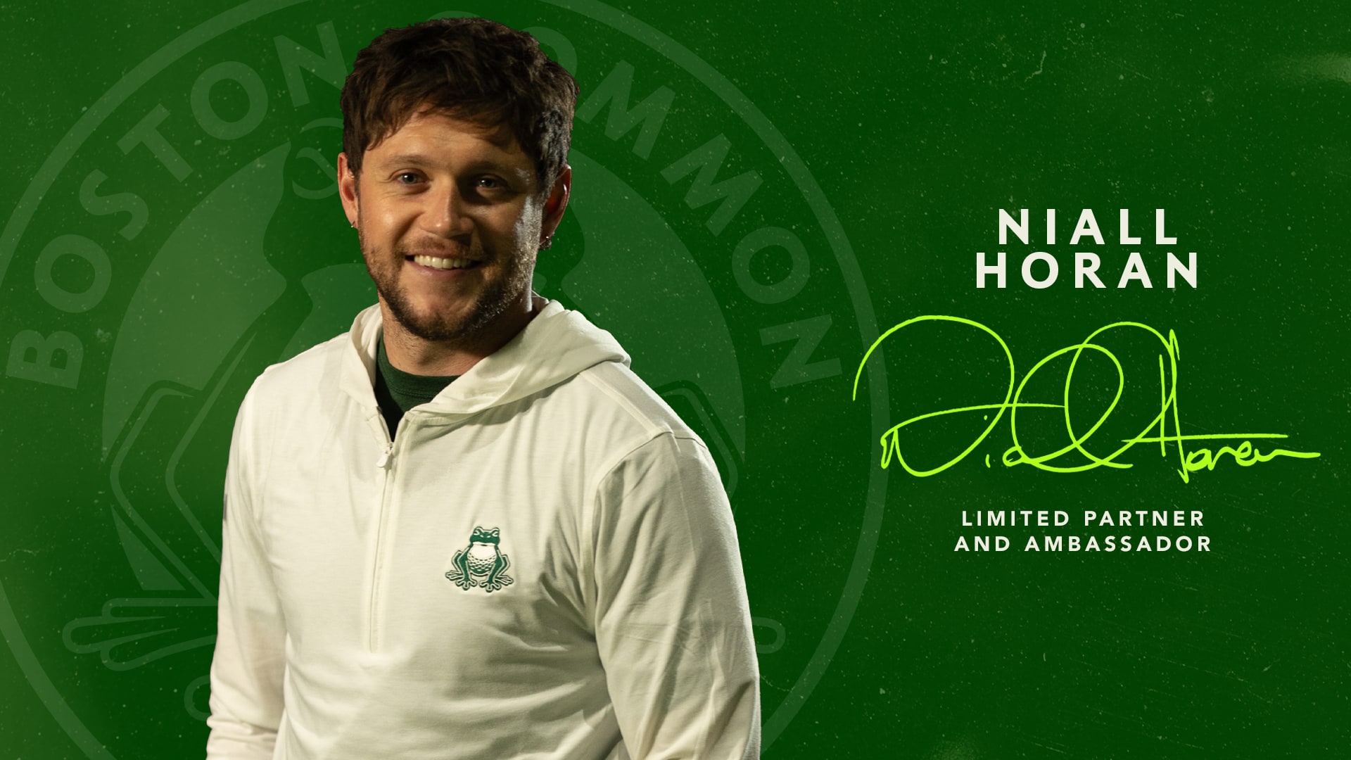 Niall Horan is a limited partner and ambassador for Boston Common Golf, one of six teams in TGL presented by SoFi