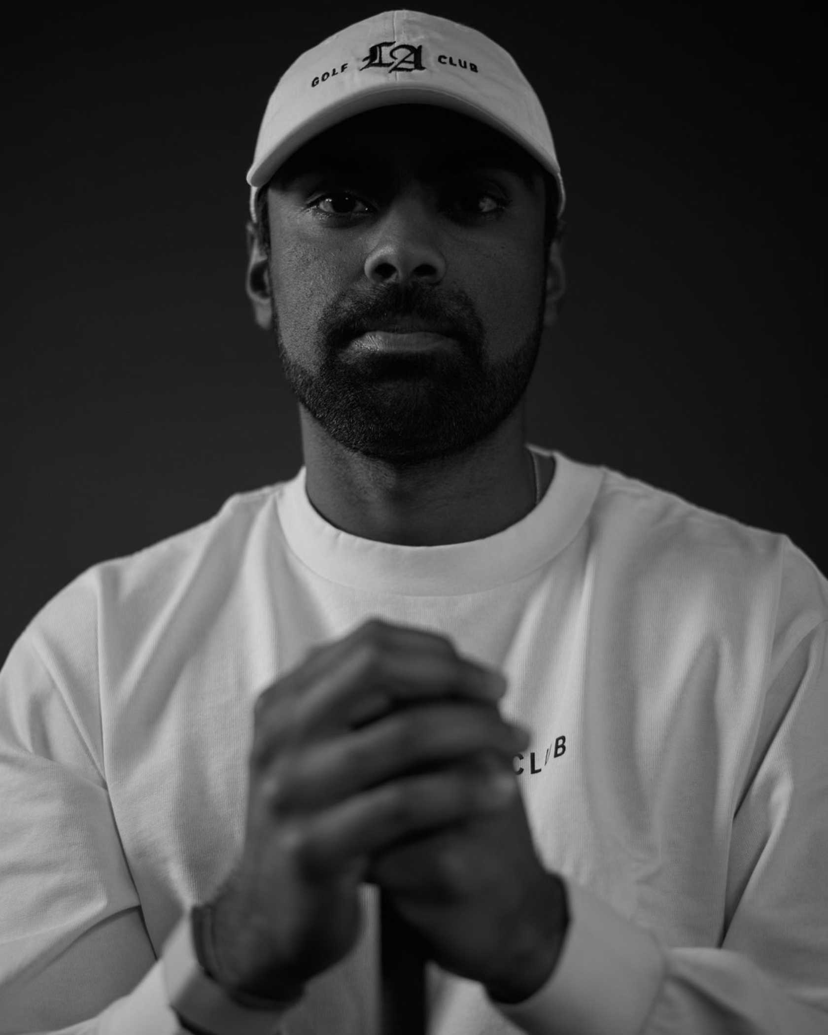 Sahith Theegala poses for the camera during his LAGC photo shoot