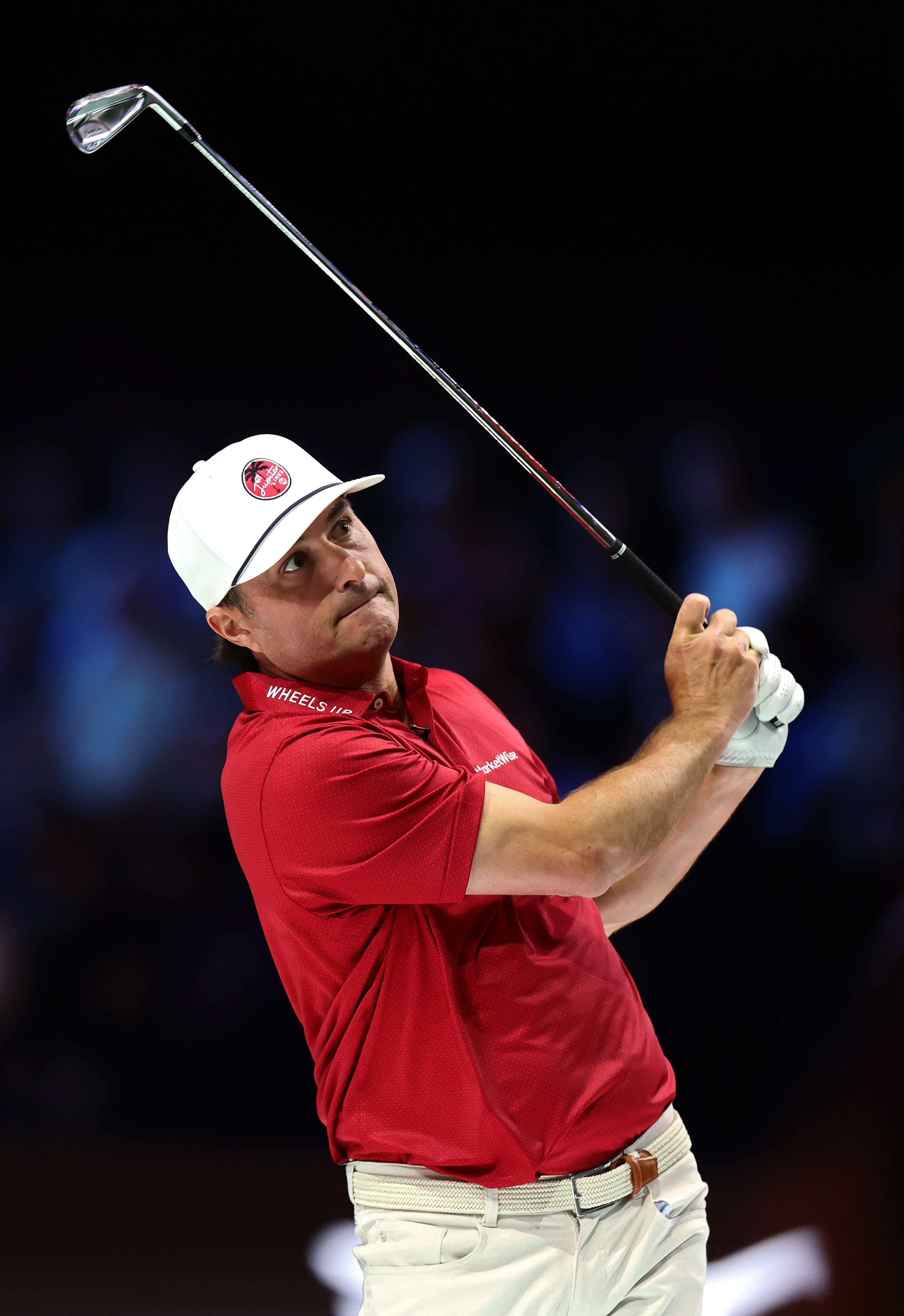 PALM BEACH GARDENS, FLORIDA - JANUARY 27: Kevin Kisner of Jupiter Links Golf Club plays a shot during their TGL presented by SoFi match against the Boston Common Golf at SoFi Center on January 27, 2025 in Palm Beach Gardens, Florida. (Photo by Carmen Mandato/TGL/TGL via Getty Images)