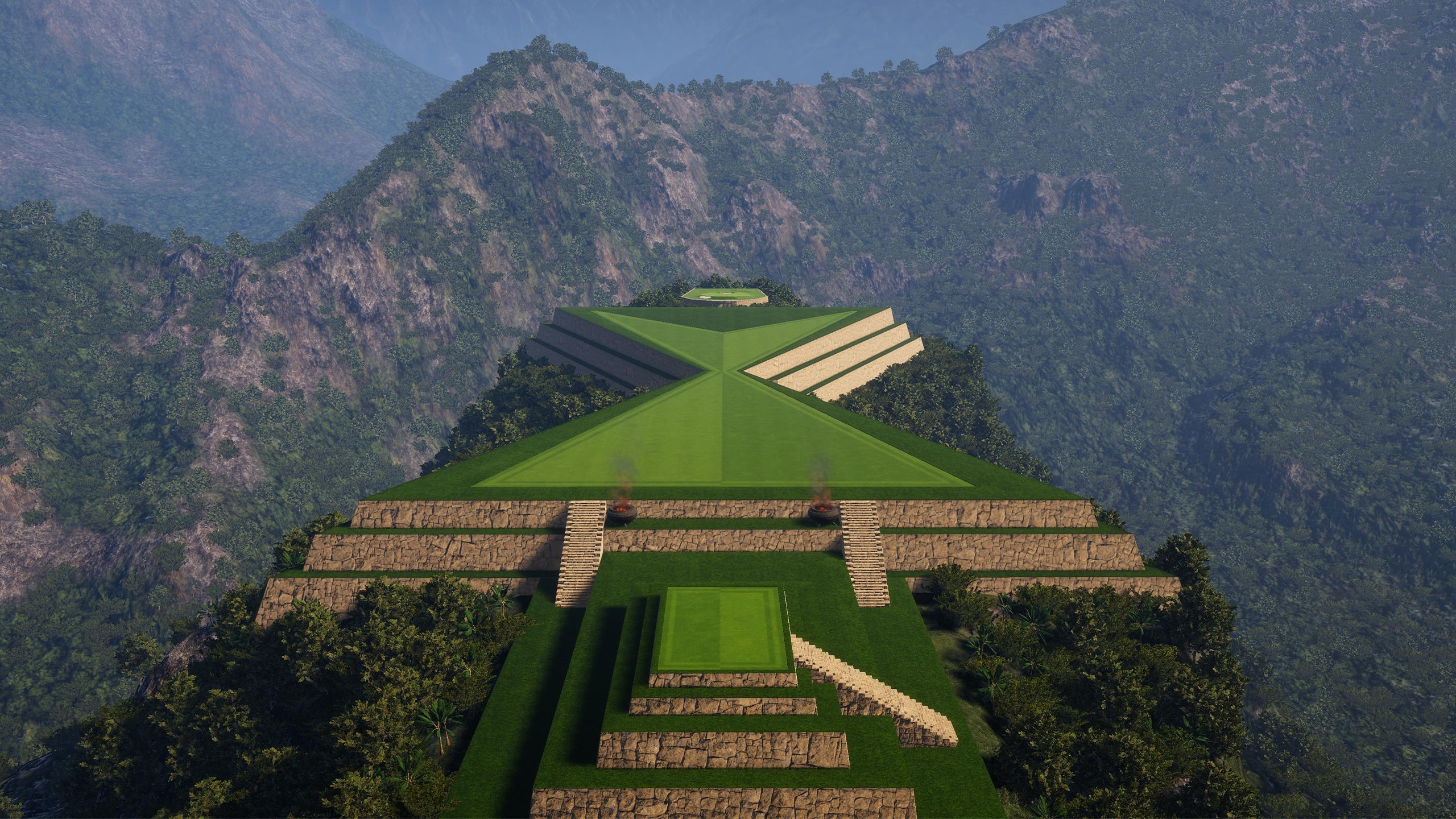 Take in the natural beauty surrounding Temple from this elevated view behind the tee box. 
