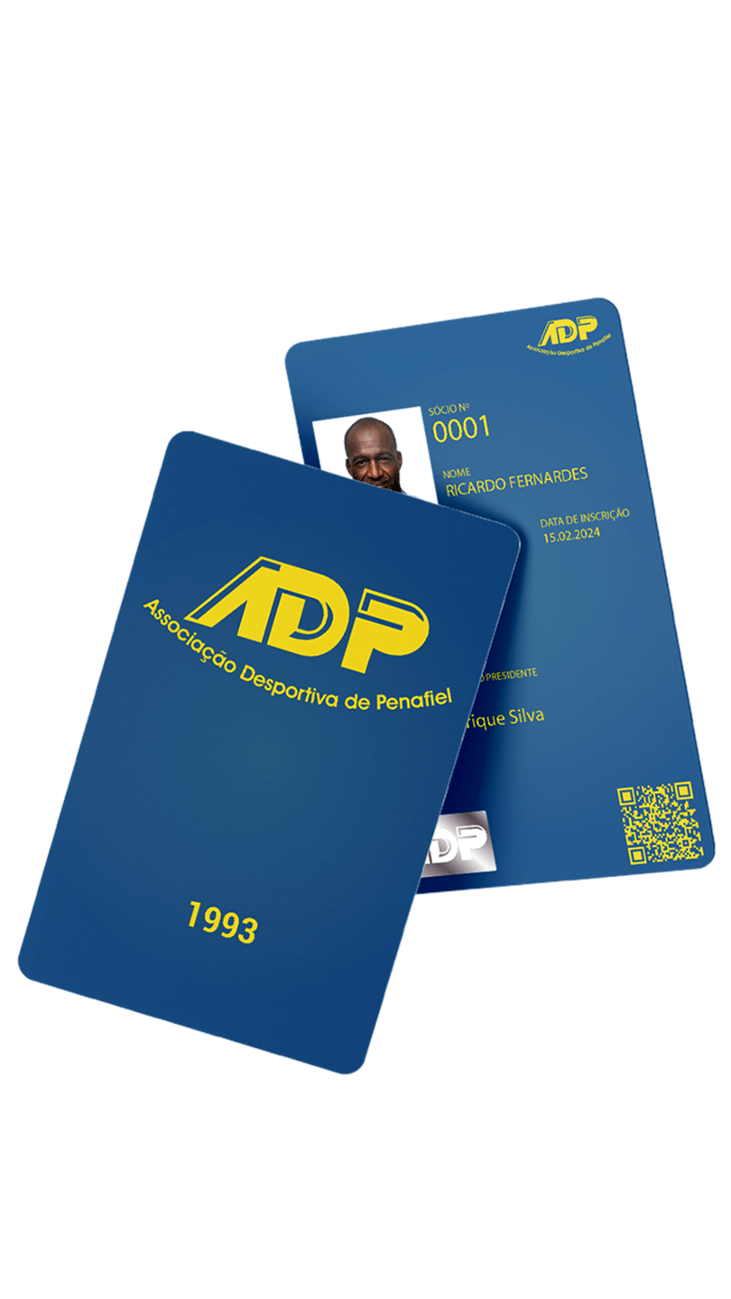 Design do novo cartão de sócio da AD Penafiel