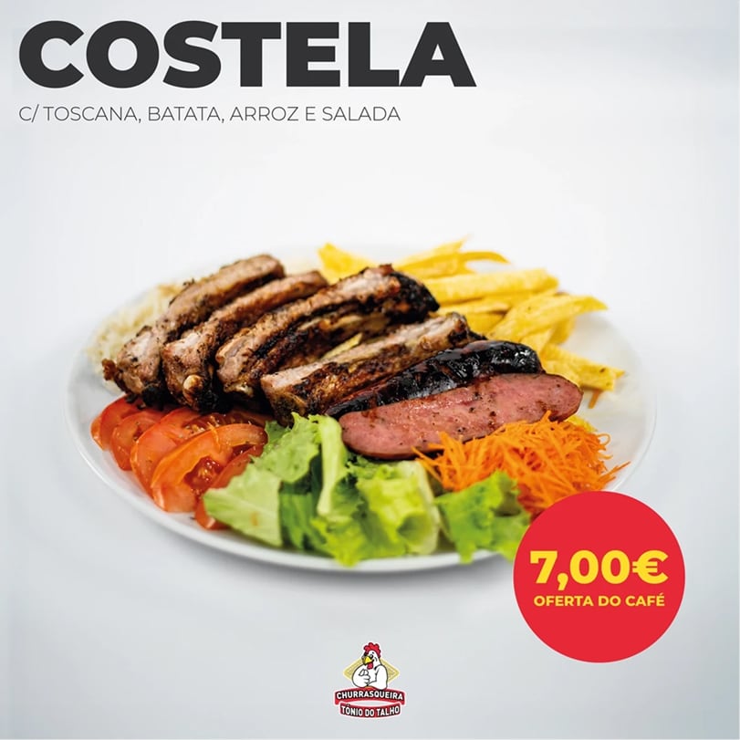 Fotografia gastronómica profissional de prato do restaurante Tónio do Talho