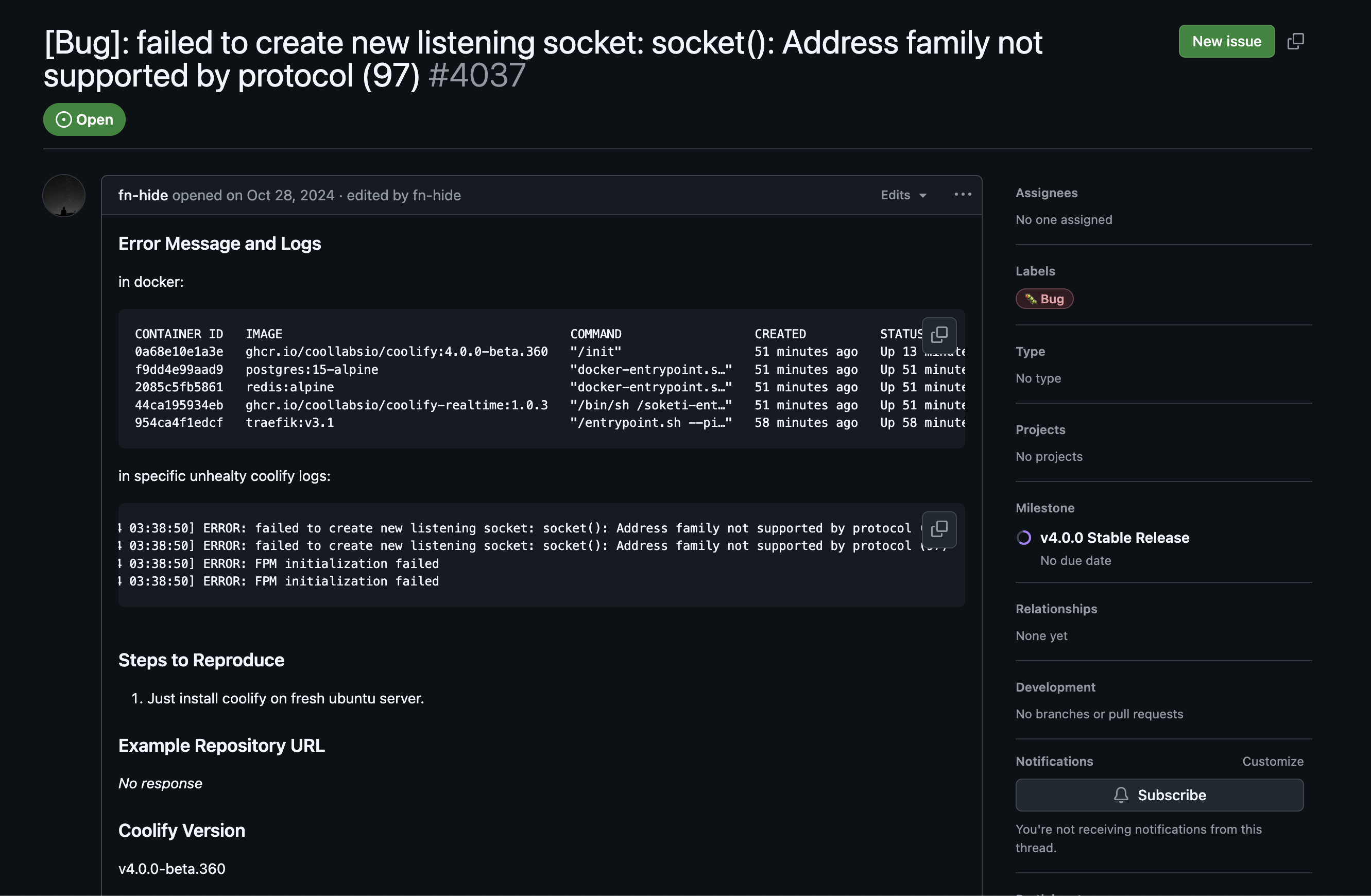 https://github.com/coollabsio/coolify/issues/4037#issuecomment-2440521500