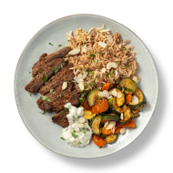 ستيك شرق أوسطي مع بيلاف الأرز