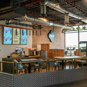 Inside Kcal's Healthy restaurant in South Heights, Dubai.