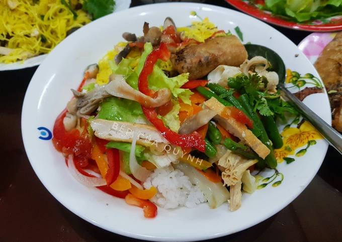Cháo gà xé phay