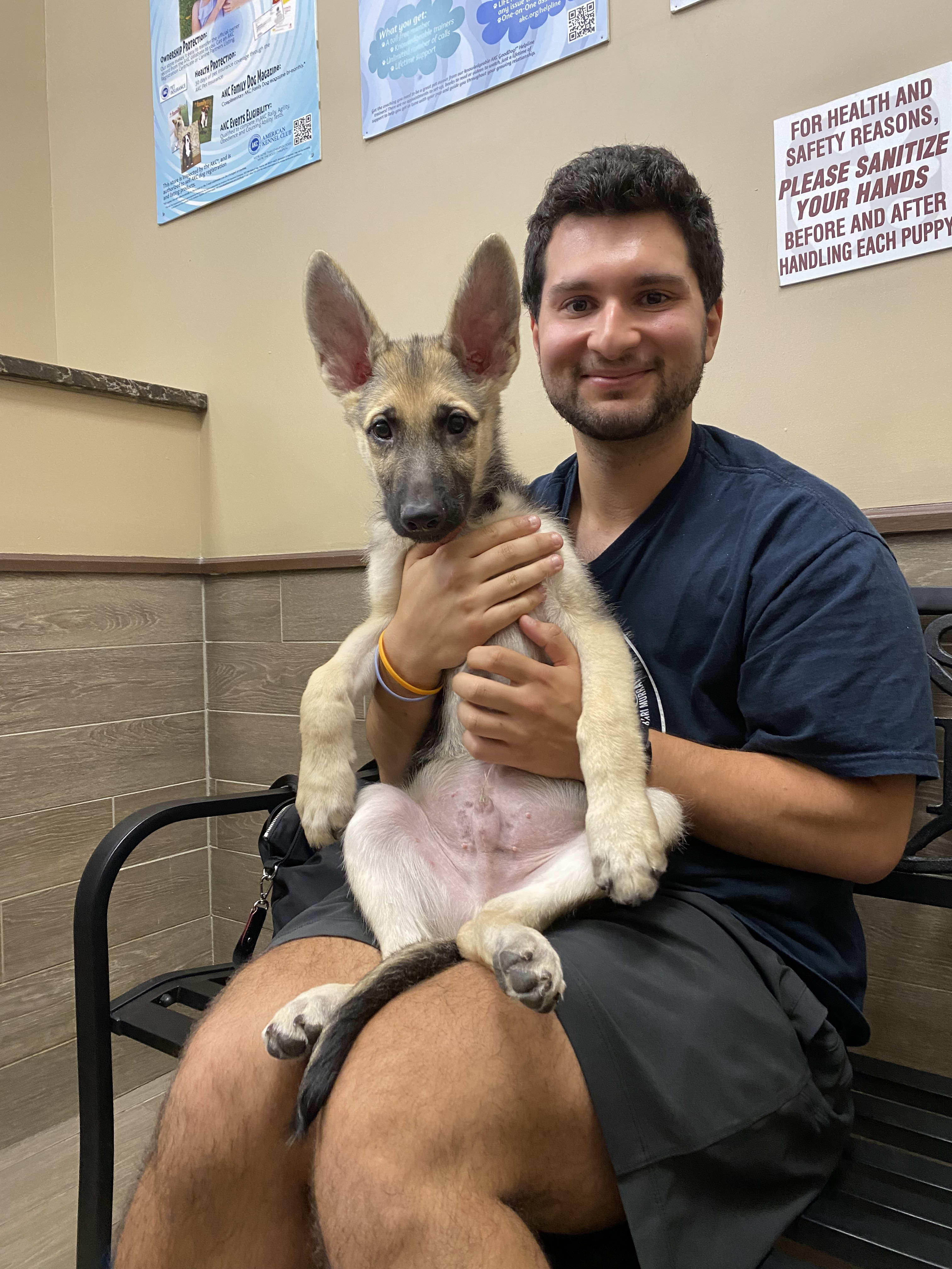 Adam and Kai as a puppy
