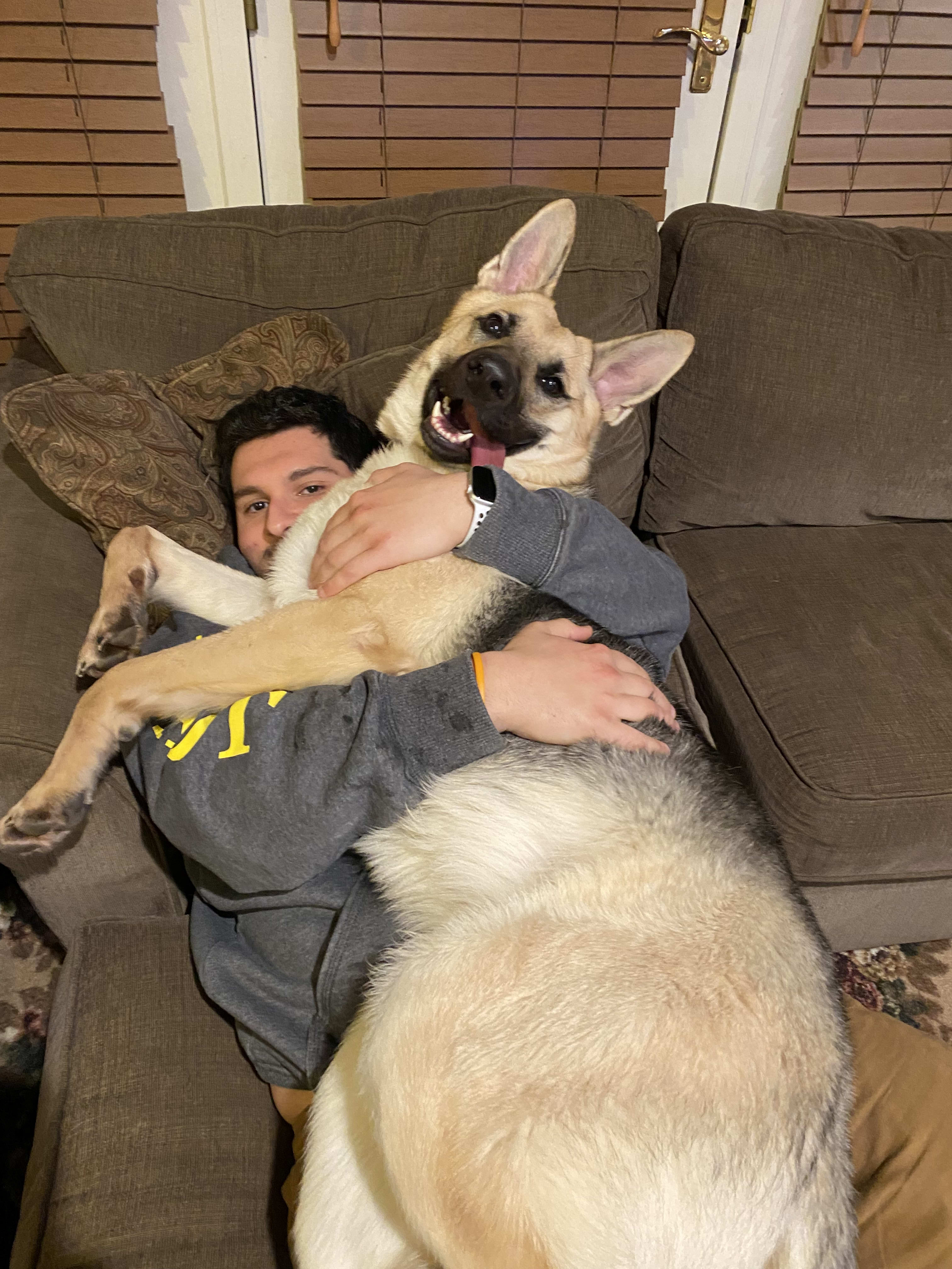 Adam and Kai on the couch