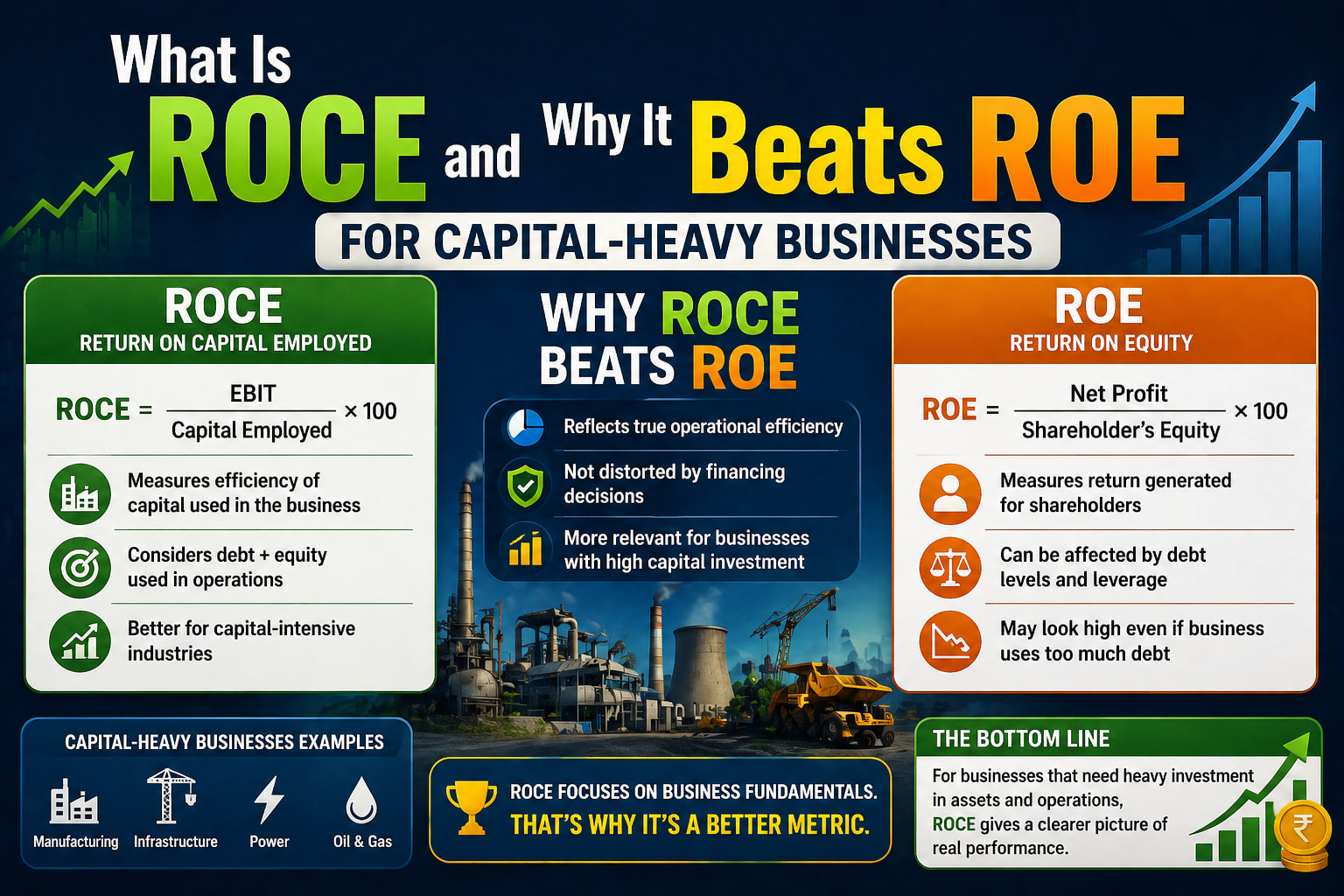 What Is ROCE and Why It Beats ROE for Capital-Heavy Businesses