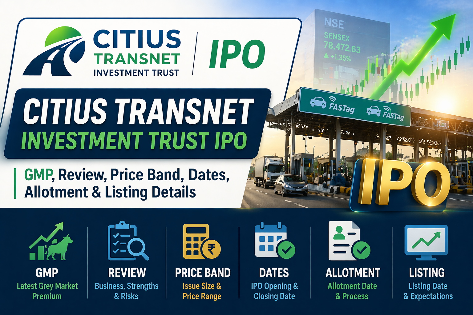 Citius TransNet Investment Trust IPO GMP, Review, Price Band, Dates, Allotment and Listing Details