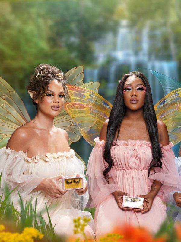 Fairy tea party at waterfall
