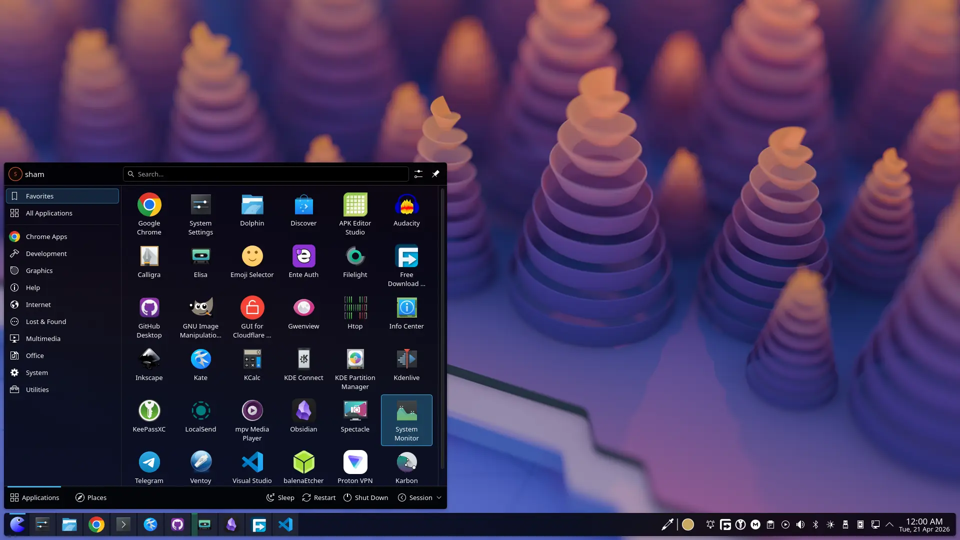 My Archlinux KDE setup screenshot